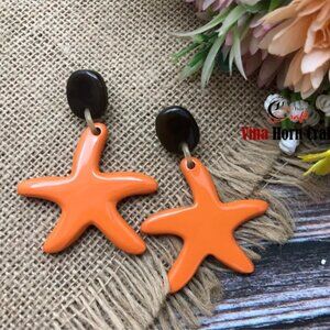 ⭐Horn earrings - horn lacque earrings